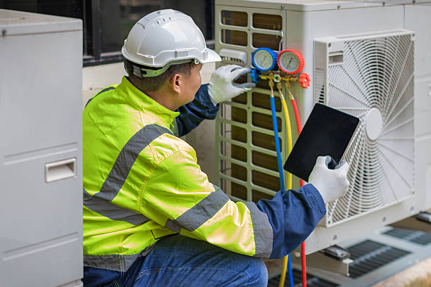 Professional Hvac technician working in Randolph, MA